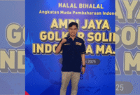 Sekretaris DPD 1 AMPI Sultra, saat menghadiri Rakernas, Rapimnas, dan Halal Bi Halal DPP AMPI, 1 Mei 2025