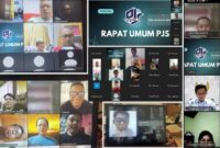 Suasana Rapat Umum PJS yang dilaksanakan secara online, Rabu (06/08/2025).