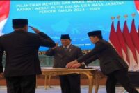 Presiden RI Prabowo Subianto kembali merombak Kabinet Merah Putih melalui reshuffle yang digelar di Istana Kepresidenan Jakarta, Rabu (17/9/2025). (Kompas.com)