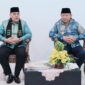 Gubernur Gorontalo Gusnar Ismail menyambut kedatangan Wakil Menteri ATR/Wakil Kepala BPN RI, Ossy Dermawan, bersama istri, Wida Ossy Dermawan, melalui prosesi adat Mopotilolo di VIP Bandara Djalaluddin, Gorontalo, Minggu (5/7/2026).
( Dok. Hms Diskominfotik Prov Gtlo)