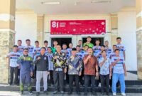 Bupati Banggai Kepulauan Rusli Moidady melepas kontingen POPDA XXIV, di ruang rapat Kantor Bupati. Kegiatan terjadi pada Rabu 19 Agustus 2026. (ist)
