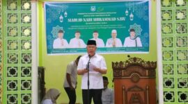 Bupati Banggai Kepulauan Rusli Moidady menghadiri peringatan Maulid Nabi 1448 Hijriah di Masjid Nur Hidayah Pemda, Rabu (26/8/2026).