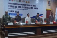 Bupati Bangkep bersama Forkopim Bangkep dalam Rakor Karhutla dan krisis air bersih. (ist)