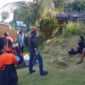 Kalak BPBD Bangkep meninjau sumber air dan menyalurkan bantuan air bersih ke 10 desa terdampak kekeringan di Bulagi.(ist)
