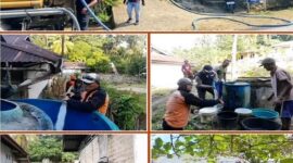BPBD Bangkep menyalurkan ratusan ribu liter air bersih untuk 14 desa terdampak kekeringan di wilayah Kecamatan Bulagi dan Peling Tengah.(ist)