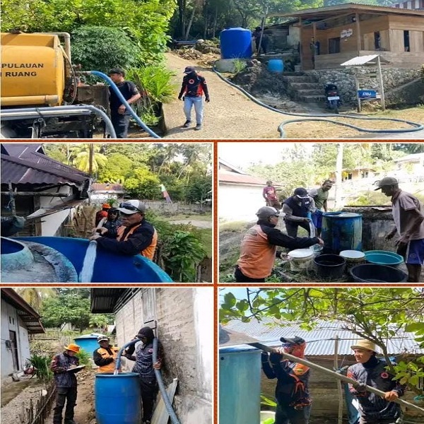BPBD Bangkep menyalurkan ratusan ribu liter air bersih untuk 14 desa terdampak kekeringan di wilayah Kecamatan Bulagi dan Peling Tengah.(ist)