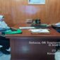 Dwi Anisa bersama Kadishub Tojo Una-Una Arman K Tambilalo di ruang kerja Kadishub Touna, Selasa (8/9/2026).
