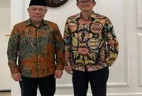 koordinasi Bupati Banggai Kepulauan Rusli Moidady bersama Deputi Bidang Pemberdayaan Masyarakat, Kependudukan, dan Ketenagakerjaan Kementerian PPN/Bappenas, Maliki, ST, MSIE, Ph.D., yang berlangsung di Kantor Bappenas, Jakarta, Kamis (3/9/2026).