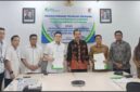 Sekda Tojo Una-Una Alfian Matajeng bersama jajaran Pemkab Touna dan BPJS Ketenaga kerjaan saat pembahasan dan penandatanga nan kerja sama di Kantor Cabang BPJS Ketenaga kerjaan Sulawesi Tengah, Palu, Senin (28/9/2026) lalu. (ft: RadarPalu)