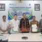 Sekda Tojo Una-Una Alfian Matajeng bersama jajaran Pemkab Touna dan BPJS Ketenaga kerjaan saat pembahasan dan penandatanga nan kerja sama di Kantor Cabang BPJS Ketenaga kerjaan Sulawesi Tengah, Palu, Senin (28/9/2026) lalu. (ft: RadarPalu)
