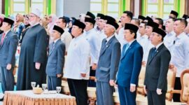 Presiden Prabowo Subianto menghadiri Resepsi 100 Tahun Gontor di Ponorogo sekaligus meresmikan FK UNIDA Gontor.  (Foto: BPMI Setpres/Laily Rachev)