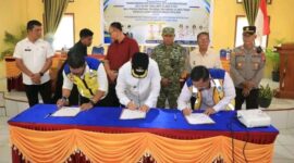 Pemda Bangkep menandatangani MOU dengan BWS Sulawesi III untuk mengatasi persoalan krisis air bersih di wilayah Bulagi Bersaudara. 