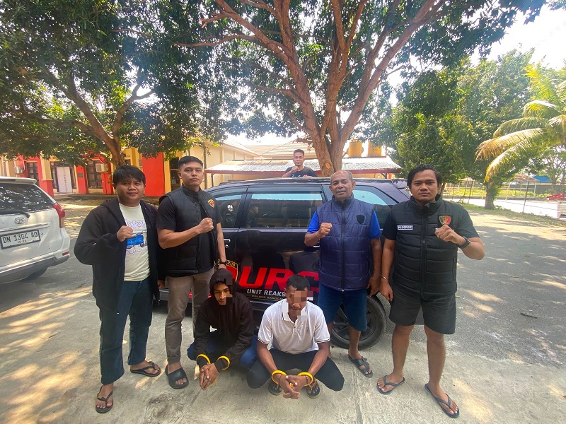 Tim Reserse Kriminal TRC Reskrim Polres Bangkep amankan HA (21) dan RL (24) pelaku penganiayaan di Desa Lesan, Kecamatan Tinangkung, Banggai Kepulauan, Jumat (4/9/26).