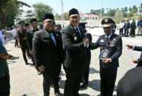 Wakil Bupati Banggai Kepulauan Serfi Kambey menghadiri upacara peringatan Harhubnas 2026 di Luwuk guna memperkuat konektivitas transportasi perbatasan, Rabu (30/9/26).
