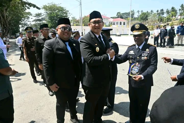 Wakil Bupati Banggai Kepulauan Serfi Kambey menghadiri upacara peringatan Harhubnas 2026 di Luwuk guna memperkuat konektivitas transportasi perbatasan, Rabu (30/9/26).