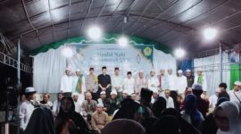 Wabup Touna Hj. Surya Lapasiri mengajak masyarakat meneladani akhlak Rasulullah SAW serta memperkuat peran perempuan dalam membina generasi. (ist)