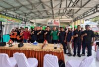 Suasana foto bersama seusai penyuluhan hukum dan pendampingan litigasi gratis bagi tahanan titipan di Aula Lapas Kelas IIB Ampana, Sabtu (3/10/2026). (Ft : Budi Dako)