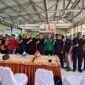 Suasana foto bersama seusai penyuluhan hukum dan pendampingan litigasi gratis bagi tahanan titipan di Aula Lapas Kelas IIB Ampana, Sabtu (3/10/2026). (Ft : Budi Dako)