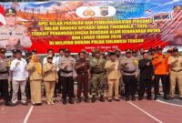 Ketua DPRD Banggai Kepulauan Arkam Supu hadiri apel gelar pasukan Operasi Aman Tinombala 2026 untuk penanggulangan karhutla, Selasa (27/10/26).