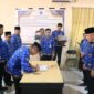Bupati Banggai Kepulauan Rusli Moidady mencanangkan Pembangunan Zona Integritas menuju WBK dan WBBM untuk wujudkan birokrasi bersih.(pemkab Bangkep)