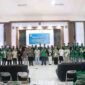 Sekda Banggai Kepulauan Muh. Aris Susanto terima mahasiswa KKN Tematik Unismuh Luwuk 2026 untuk bantu penataan administrasi aset daerah.(ist)