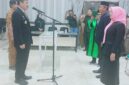 Sekretaris Daerah Kabupaten Tojo Una-Una, Alfian Matajeng, memimpin pelantikan Andi Dalfia sebagai Kepala Dinas Pemuda dan Olahraga serta Ishak W. Kanali sebagai Staf Ahli Bupati Bidang Kemasyarakatan dan Sumber Daya Manusia di Ruang Rapat Bupati Tojo Una-Una, Senin (12/10/2026).