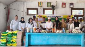 Pemda Banggai Kepulauan menggelar Gerakan Pangan Murah di Kecamatan Liang guna jaga stabilisasi harga menjelang hari besar keagamaan. (FT : Pemda Bangkep)