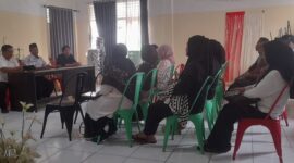 Pemkab Banggai Kepulauan memindahkan sementara gerai UMKM Taman Kota Salakan ke belakang Damkar guna penataan roda dan fungsi RTH.(ist)